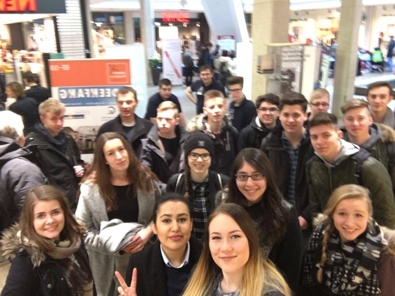Der Seminarfachkurs bei Ankunt auf der Messe.